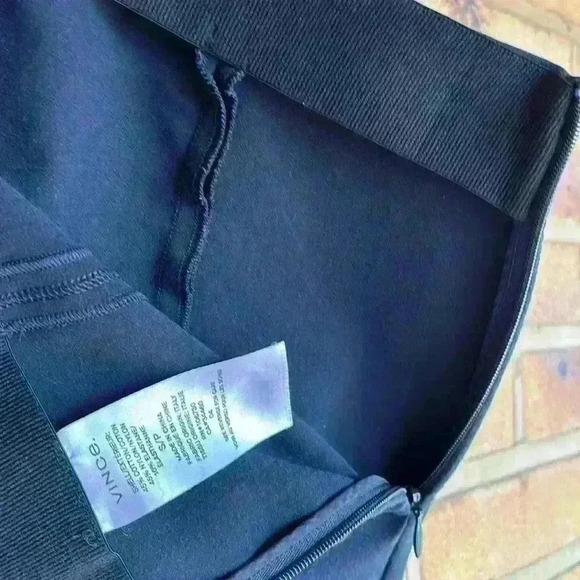 Vince Navy elastic waist with side zipper skinny pants trousers - Picture 5 of 10